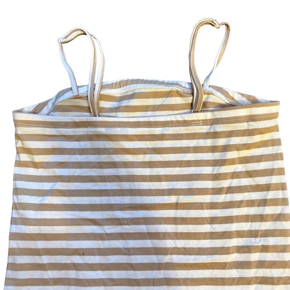 Vero Moda Tan White Striped Sleeveless Mini Dress Women's Size Small S - Picture 5 of 6